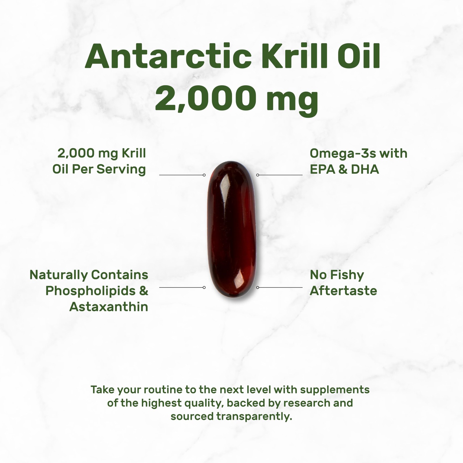 Antarctic Krill Oil 2,000 mg Per Serving, 240 Softgels | Omega3 with , DHA, P…