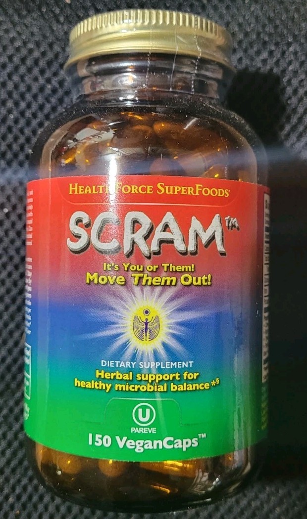 HealthForce Superfoods Scram 150 VeganCaps Healthy Microbial Balance Exp. 4/28
