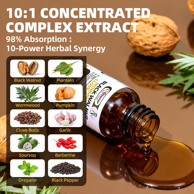 Parasite Cleanse Tincture/Extract-Wormwood, Black Walnut Hull, Clove 2oz