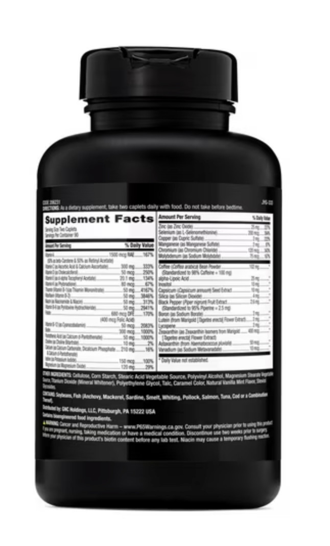GNC Mega Men Multivitamin Energy Metabolism Supplement 180 Caplets