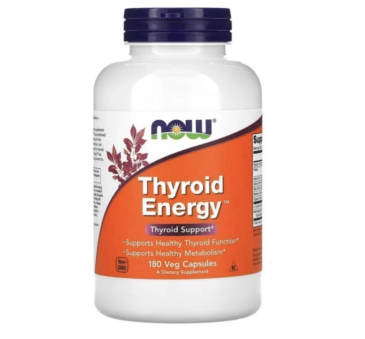 Now Foods Thyroid Energy 180 Veg Capsules GMP Quality Assured, Kosher