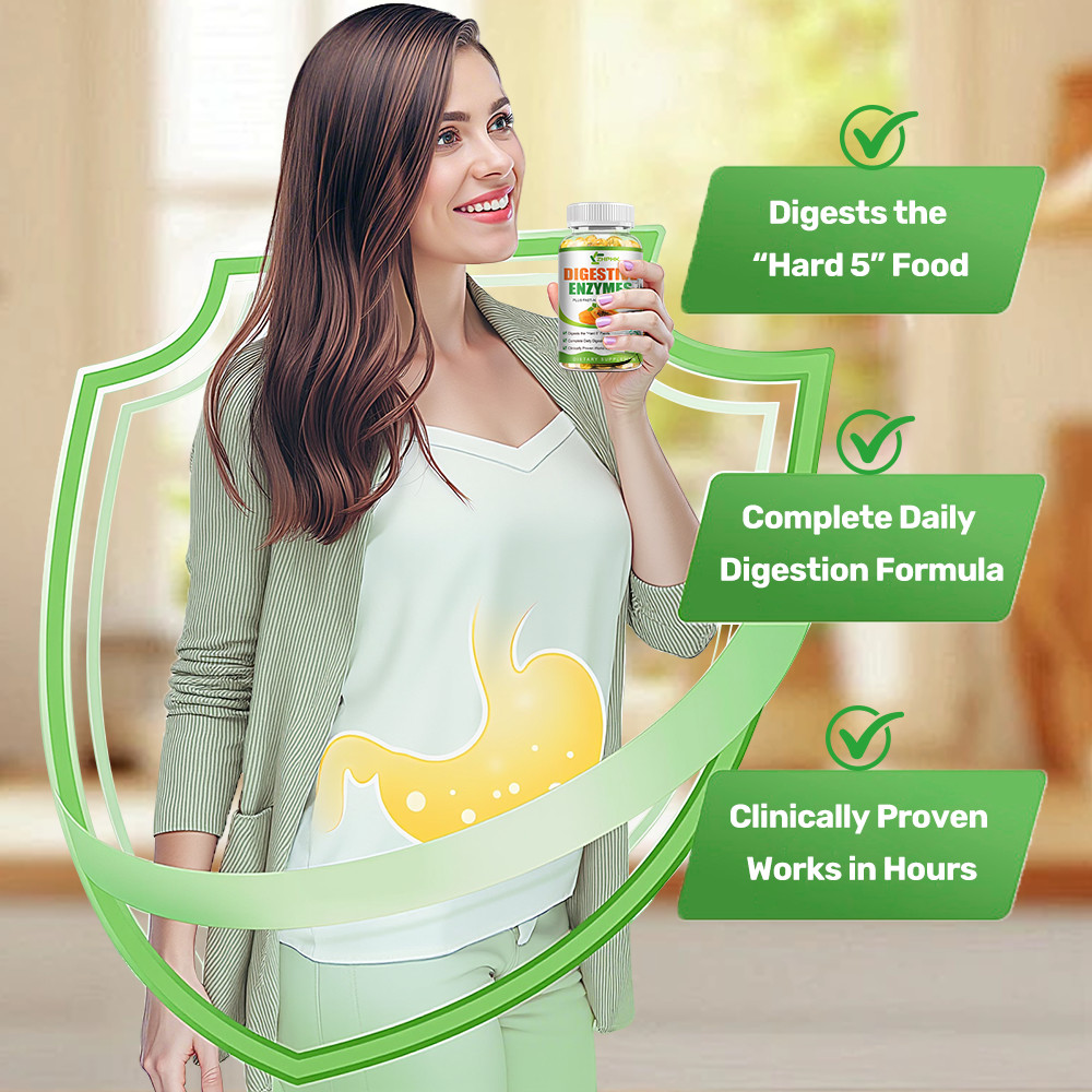 Digestive Enzymes Prebiotic Probiotics Gas Constipation Bloating Relief Caps