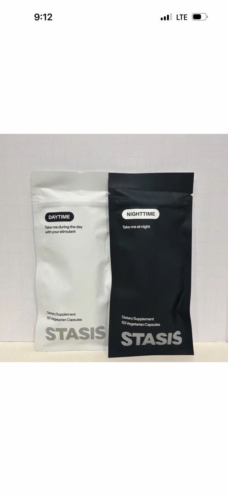 Stasis Daytime & Nighttime Dietary Supplement Capsules, 50 Vegetarian