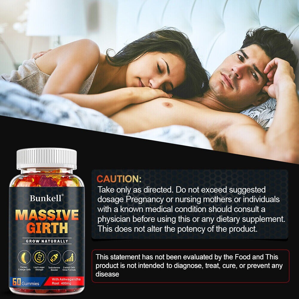 Massive Girth Gummies Grow Thicker Bigger Male Enhancing Supplement MUSCLE MASS