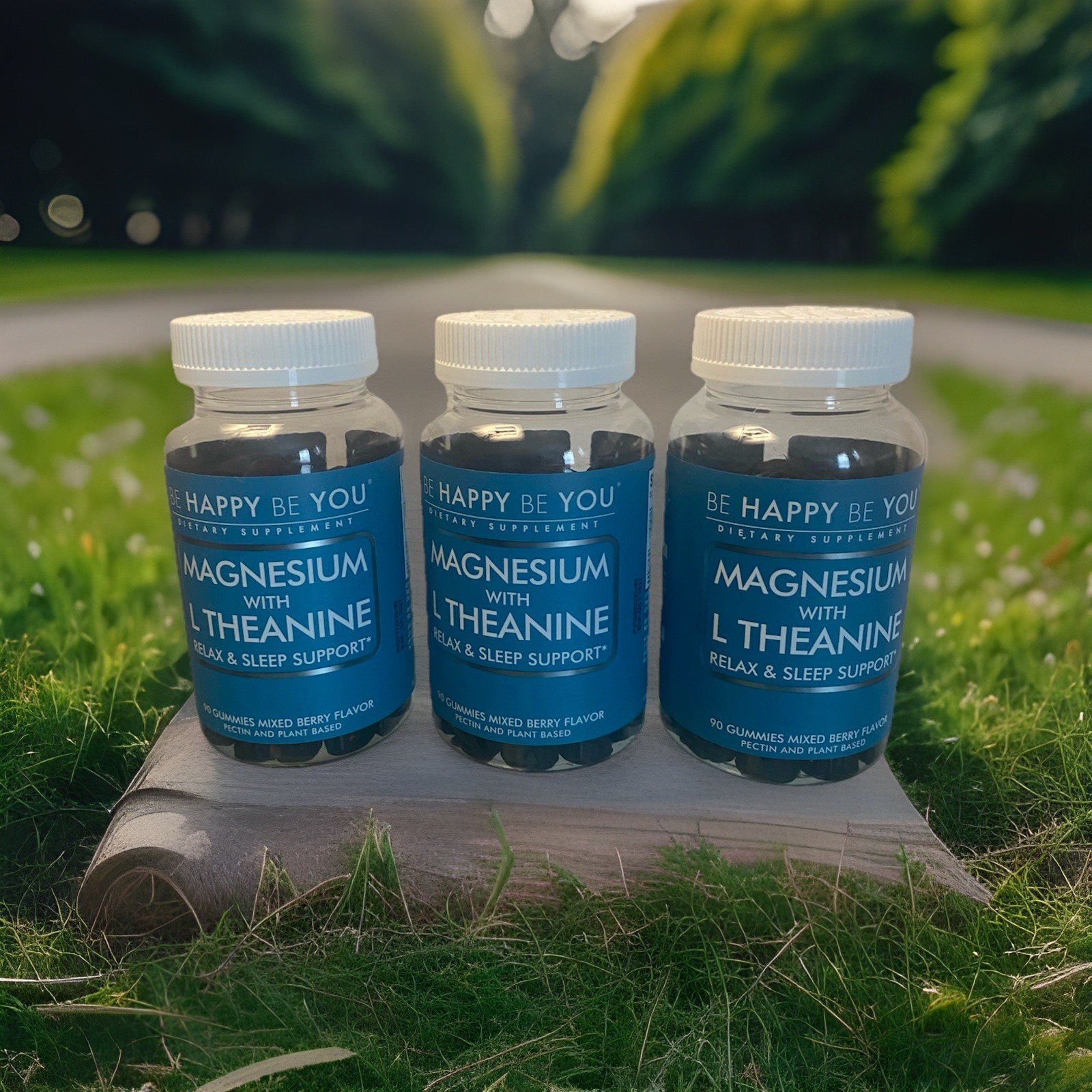 Lot of 3 Be Happy Be You Magnesium with L Theanine Gummies – 90 CT