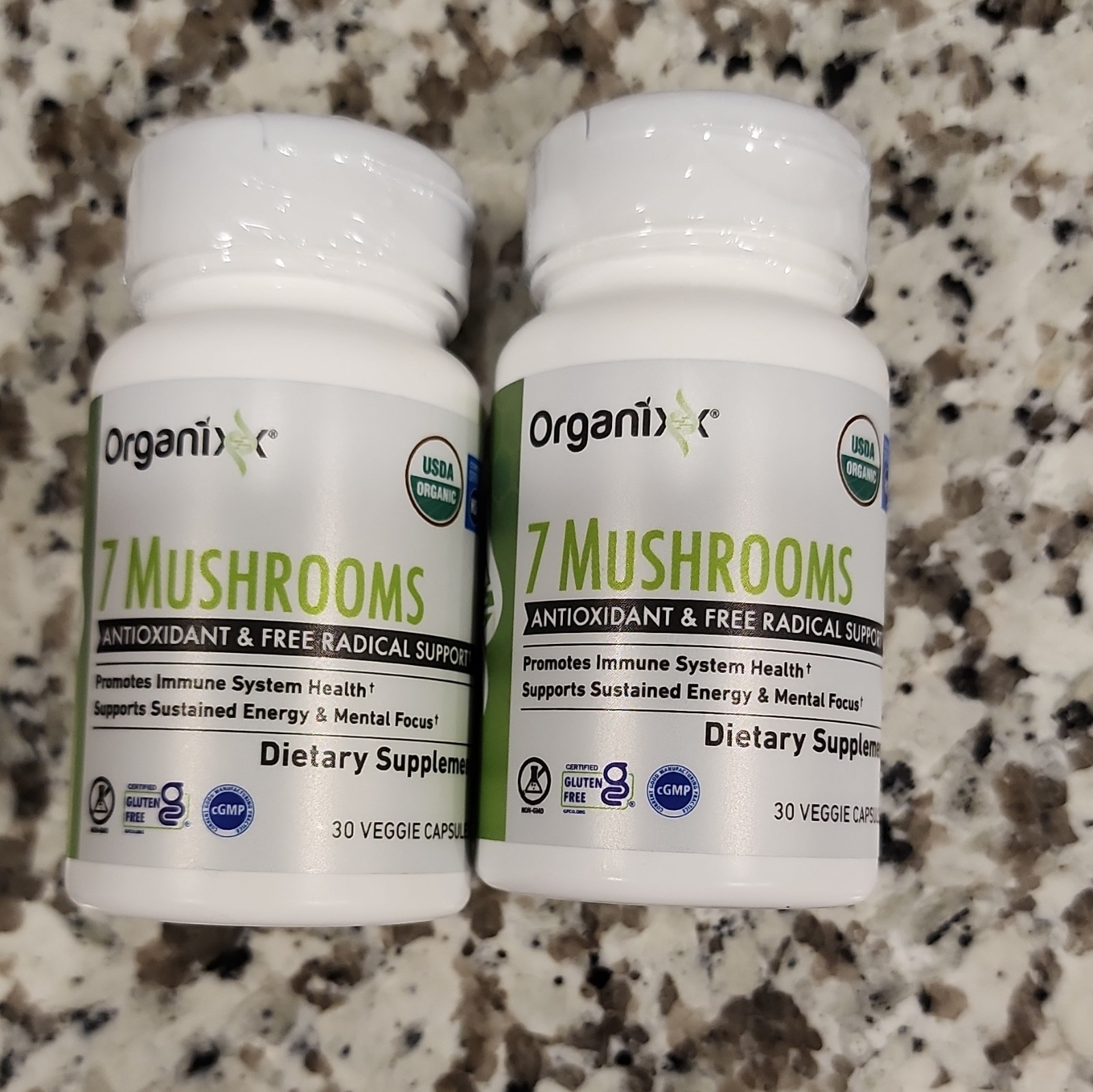 Organixx 7 Mushrooms Antioxidant Immune Support 30 Vegan Capsules Organic