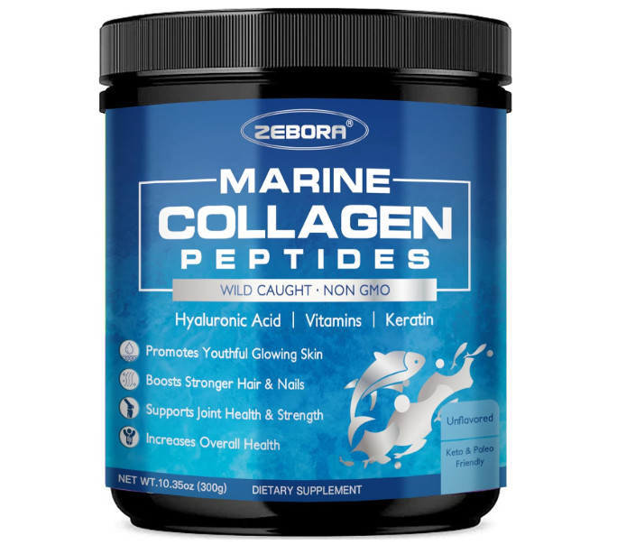 ZEBORA Marine Collagen Peptides Powder with Hyaluronic Acid, Keratin – Wild Caug
