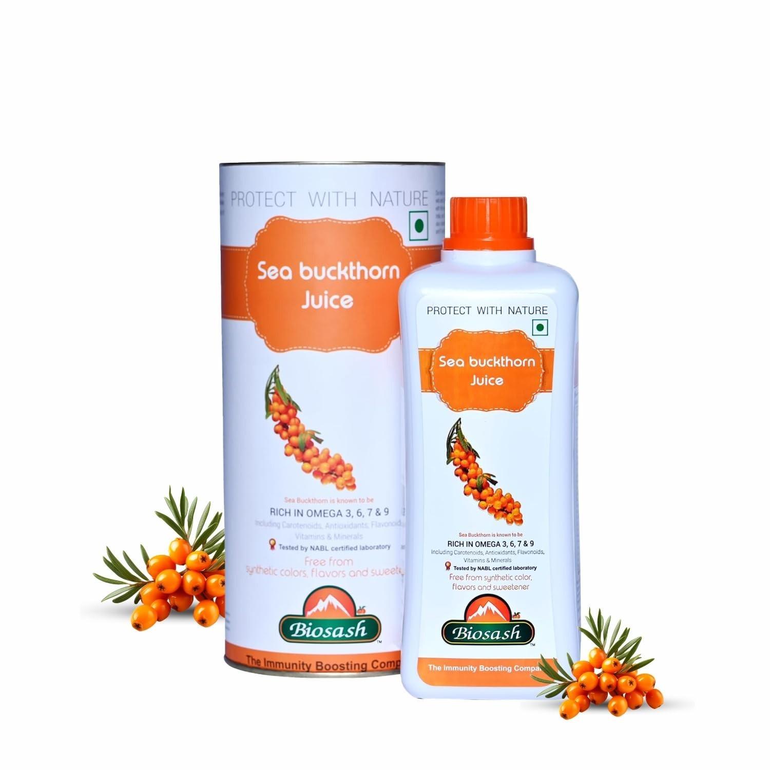 Biosash Sea Buckthorn Pulp Concentrate 750ml Natural Berry Blend & Omega 3,6,7,9