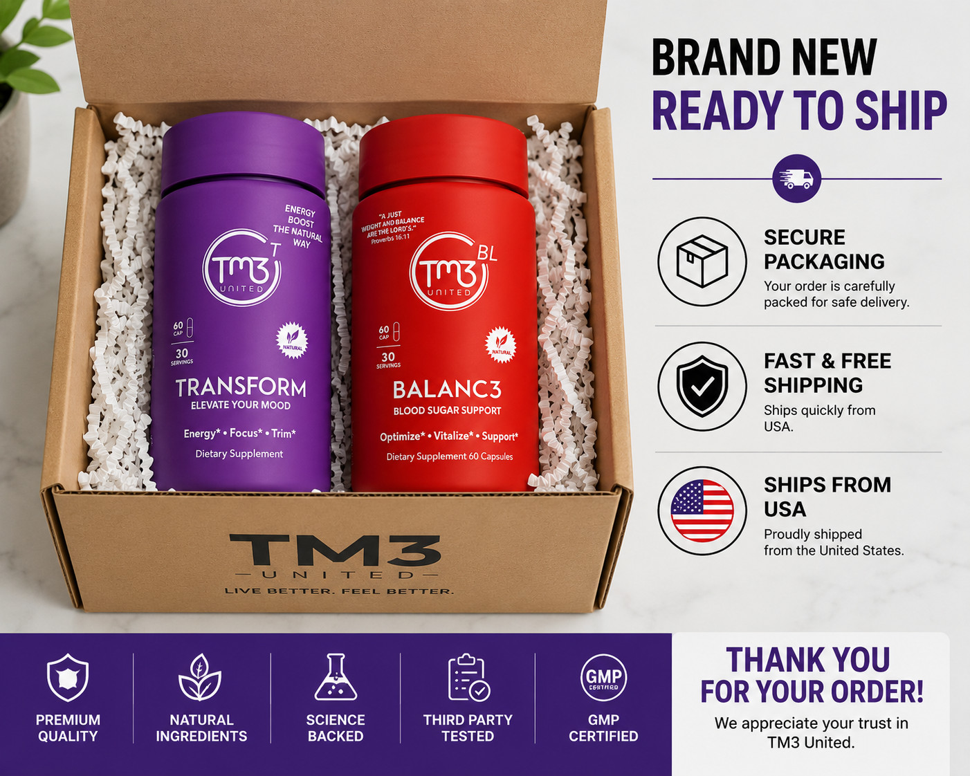 TM3 Super Combo Appetite Energy & Weight Management Support Bundle