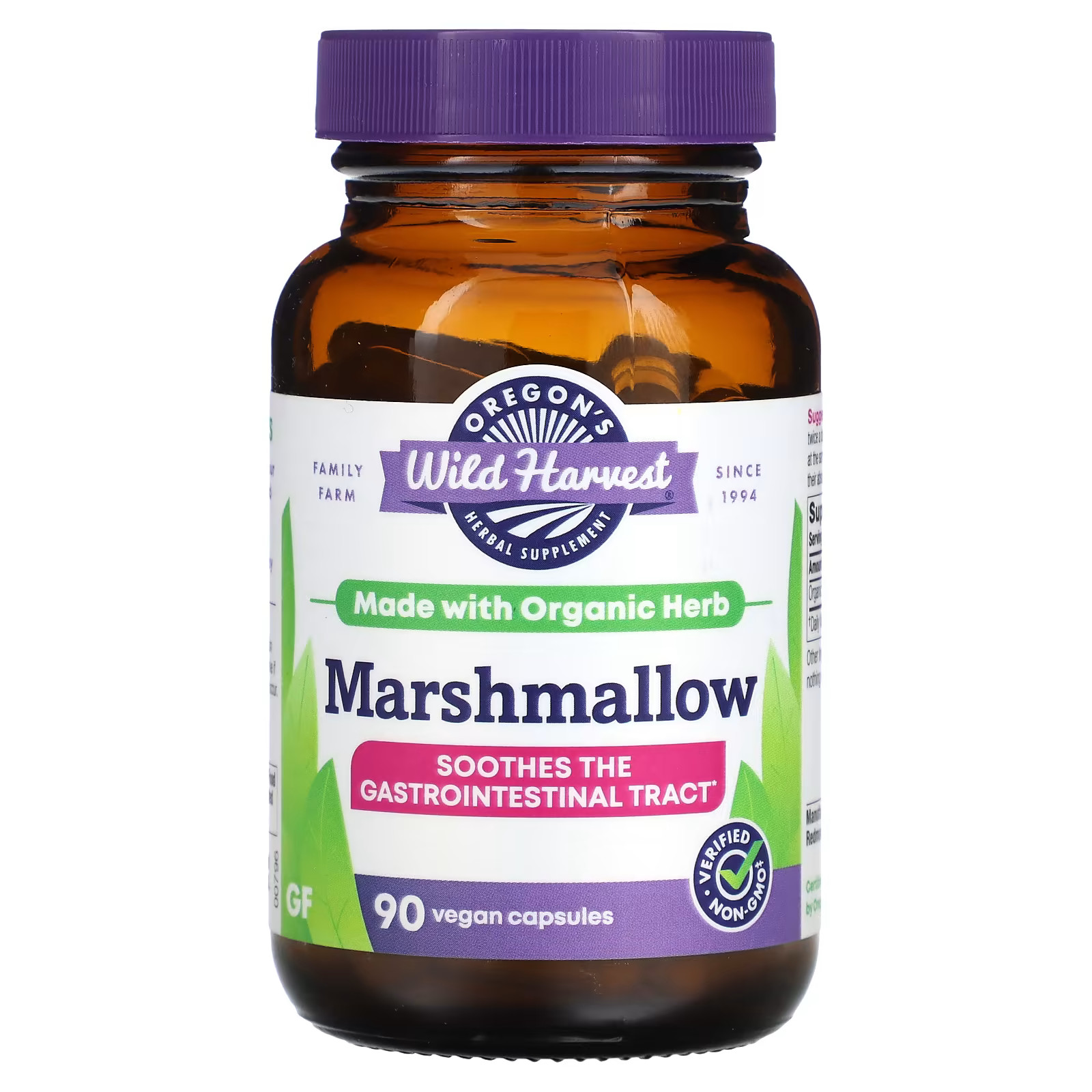 2 X Oregon’s Wild Harvest, Marshmallow, 90 Gelatin Capsules-worldwide