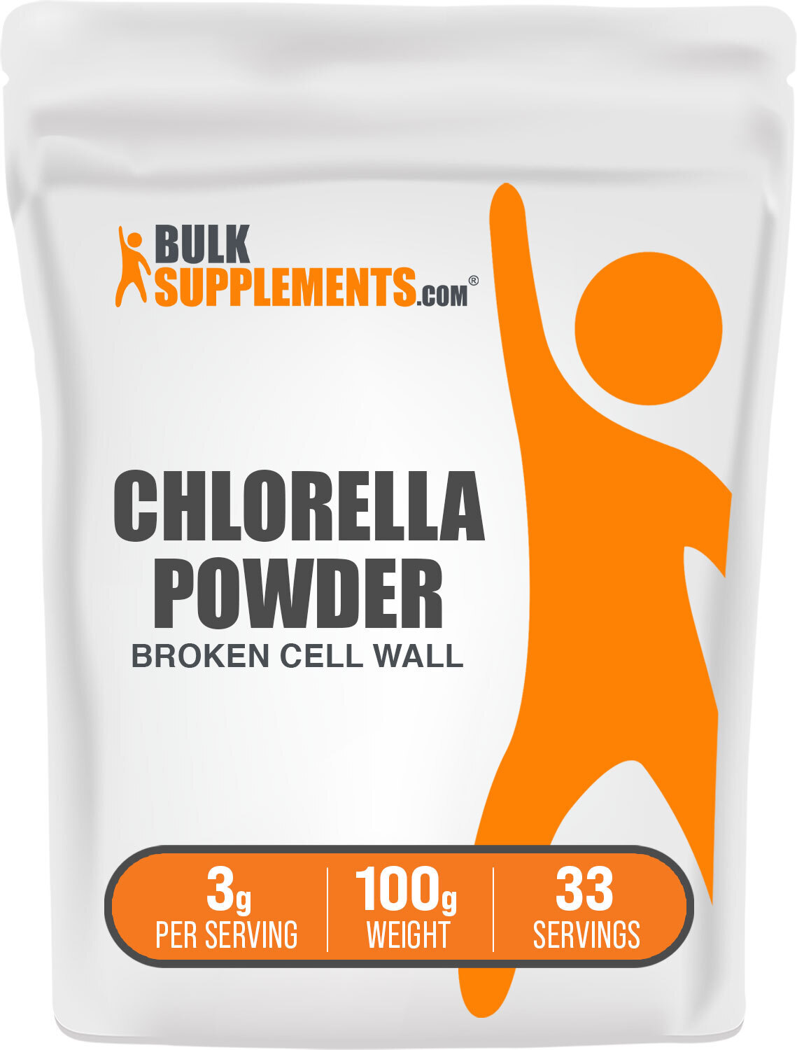 BulkSupplements Chlorella Powder Broken Cell Wall – Green Superfood- 3g Servings