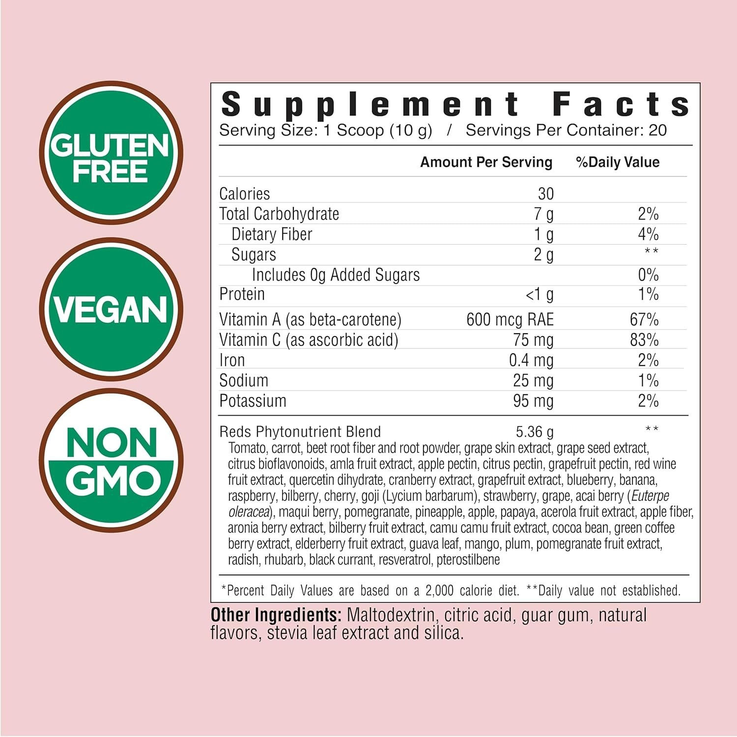 Super Reds Superfood Powder – 48 Energizing Antioxidants in Mixed Berry Flavor