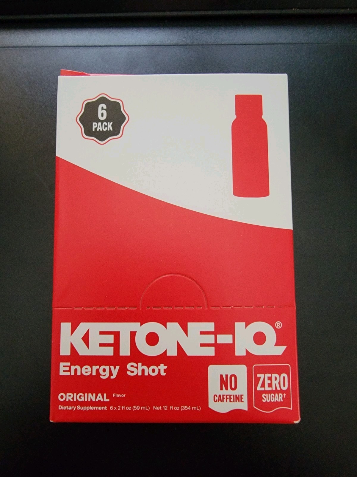 Ketone-IQ Energy Shots, No Caffeine, Exogenous Ketones, 6-Pack