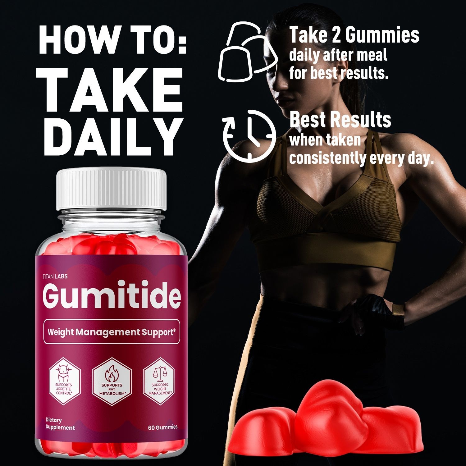(5 Pack) Gumitide ACV Gummys 1000MG Advanced Gumi Tide Supplement 300 Gummies