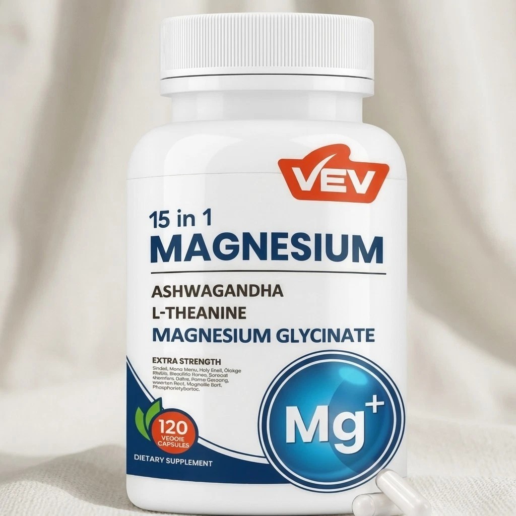 DeepCalm VEV 15 in 1 Magnesium Glycinate & Citrate Complex Capsules+