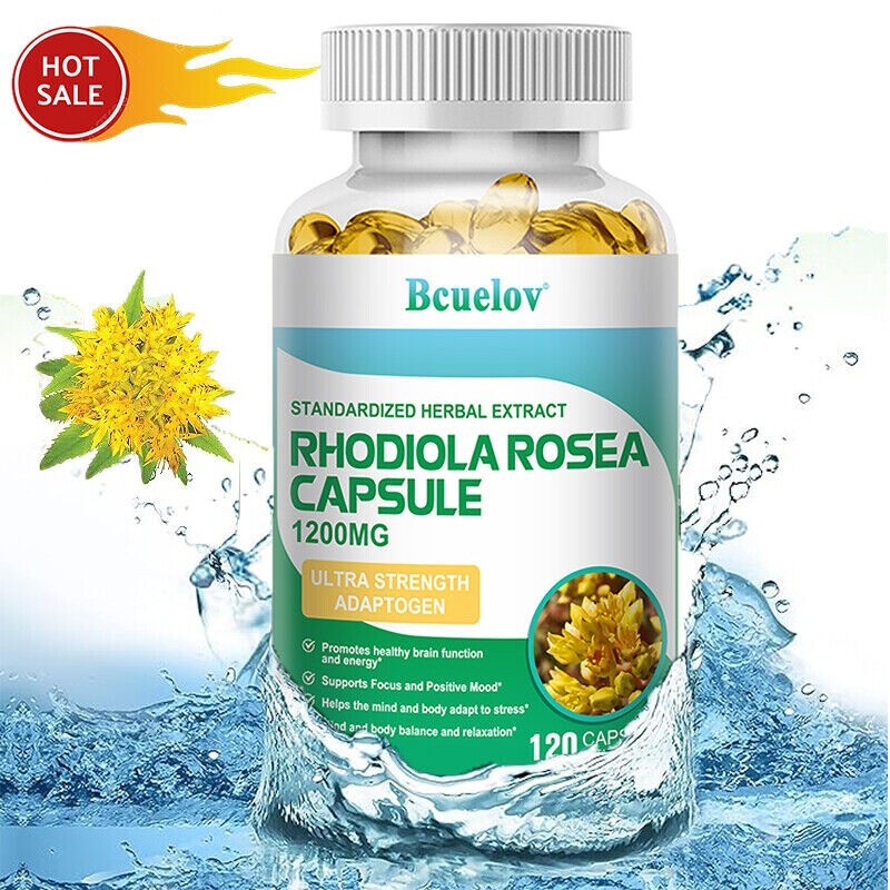 Rhodiola Rosea Capsules 1200mg – Improves Memory, Concentration, Mood