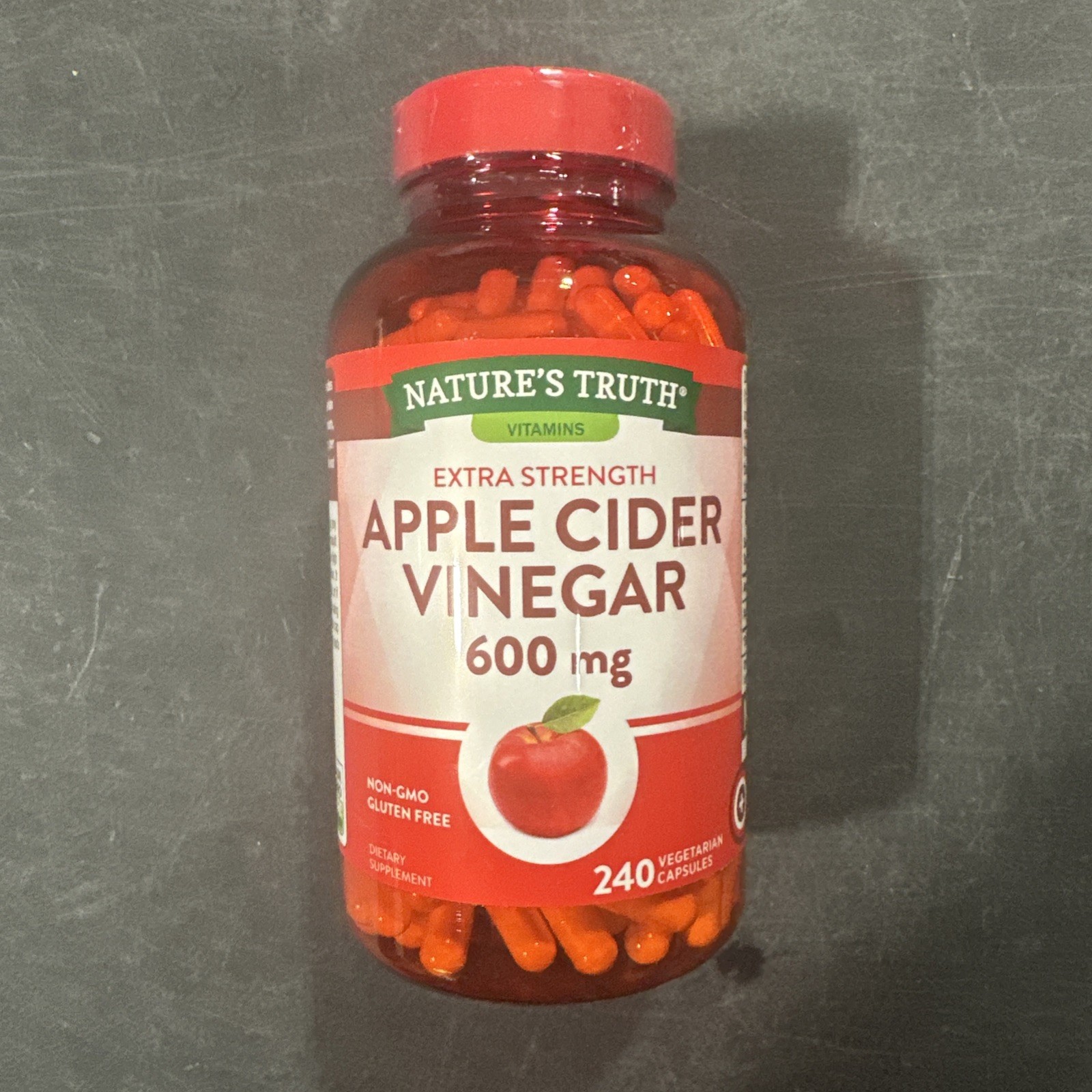 Nature’s Truth Apple Cider Vinegar 600 mg Extra Strength Capsules 240