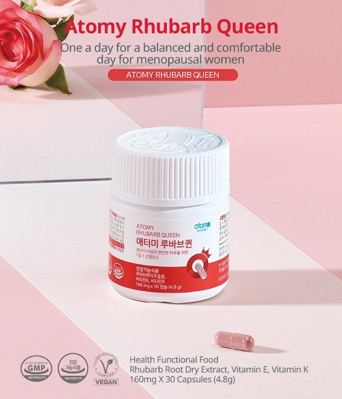ATOMY Rhubarb Queen 30Capsules 4.8g For Menopausal Women Rhaponticin MADE KOREA
