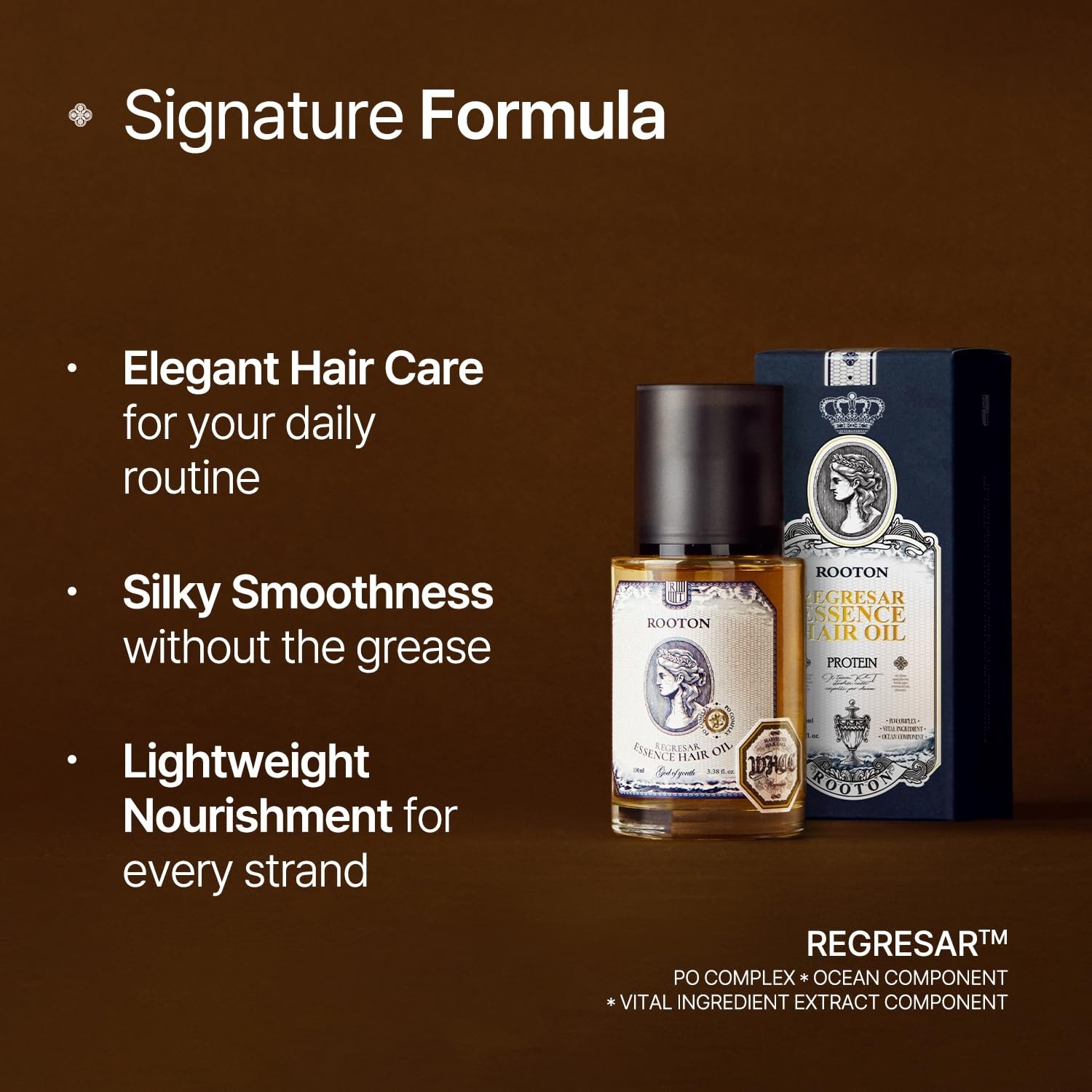 Regresar Essence Hair Oil, Lightweight Plant-Based Formula for Nourishment & …