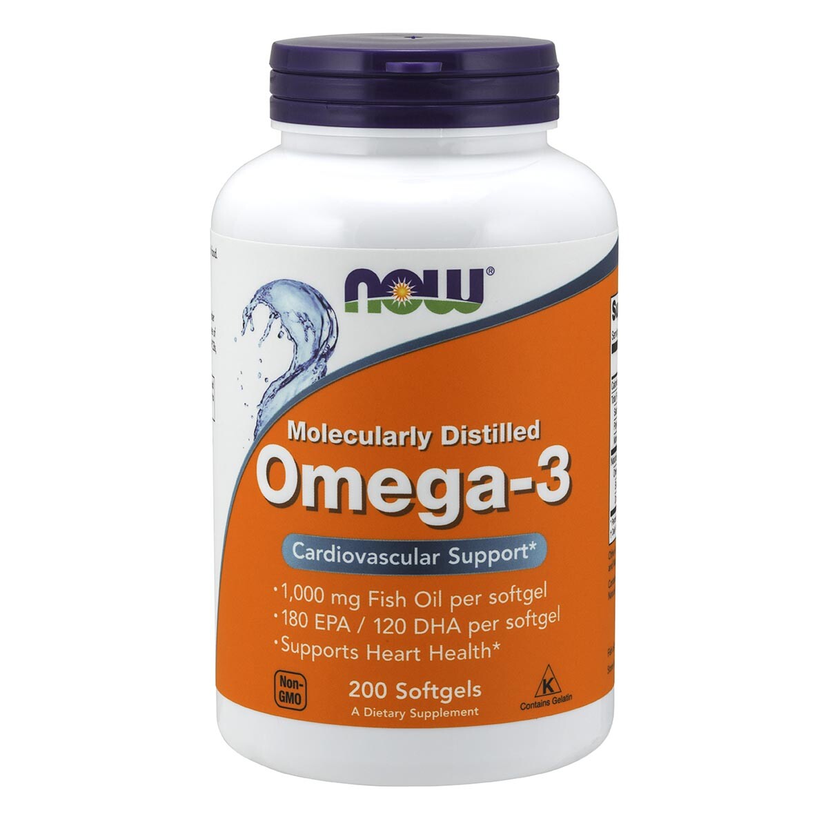NOW FOODS Omega-3, Molecularly Distilled – 200 Softgels