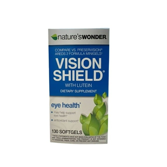 Lot Of 2 Natures Wonder Vision Shield Lutein Eye Health Supplement 130ct 12/2025