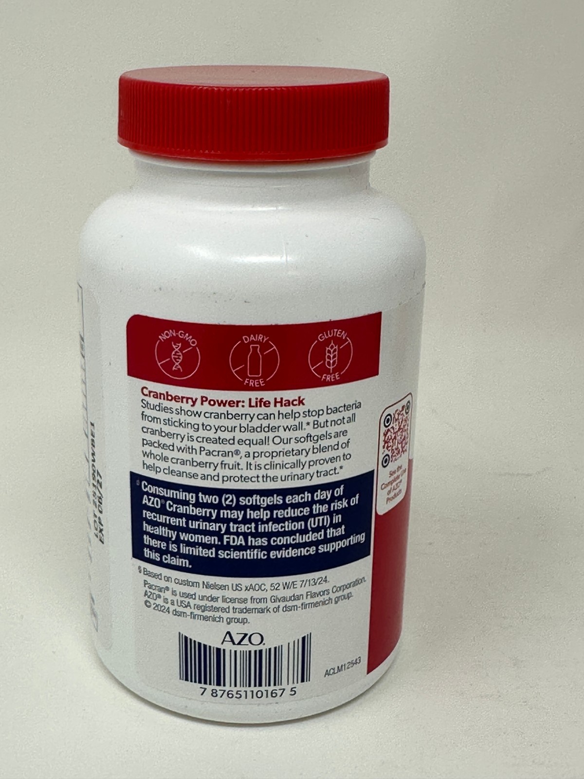 Azo Urinary Tract Health Max Strength Softgels Cranberry 100 Count