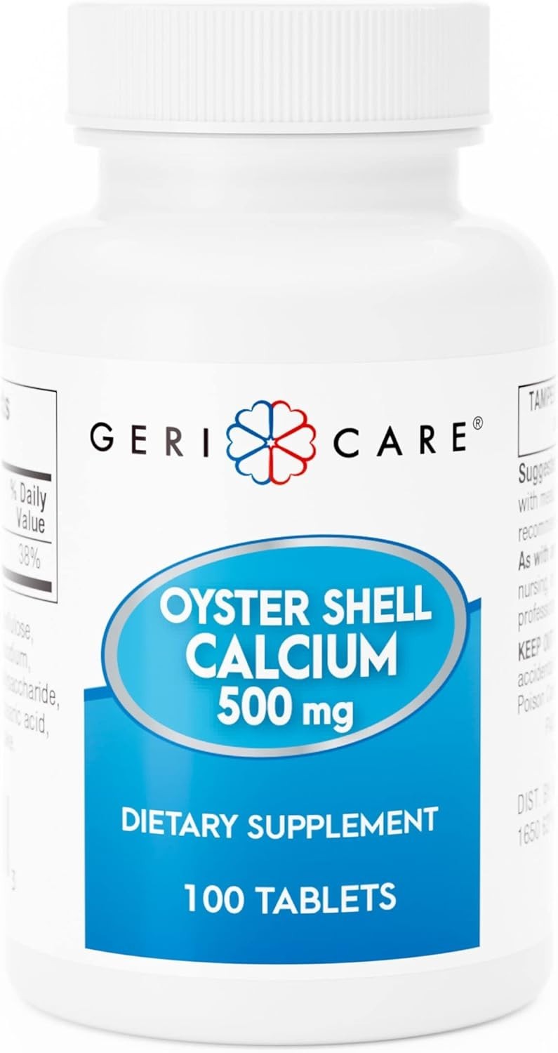 Oyster Shell Calcium 500 mg – Essential Bone & Muscle Support, 100 Count