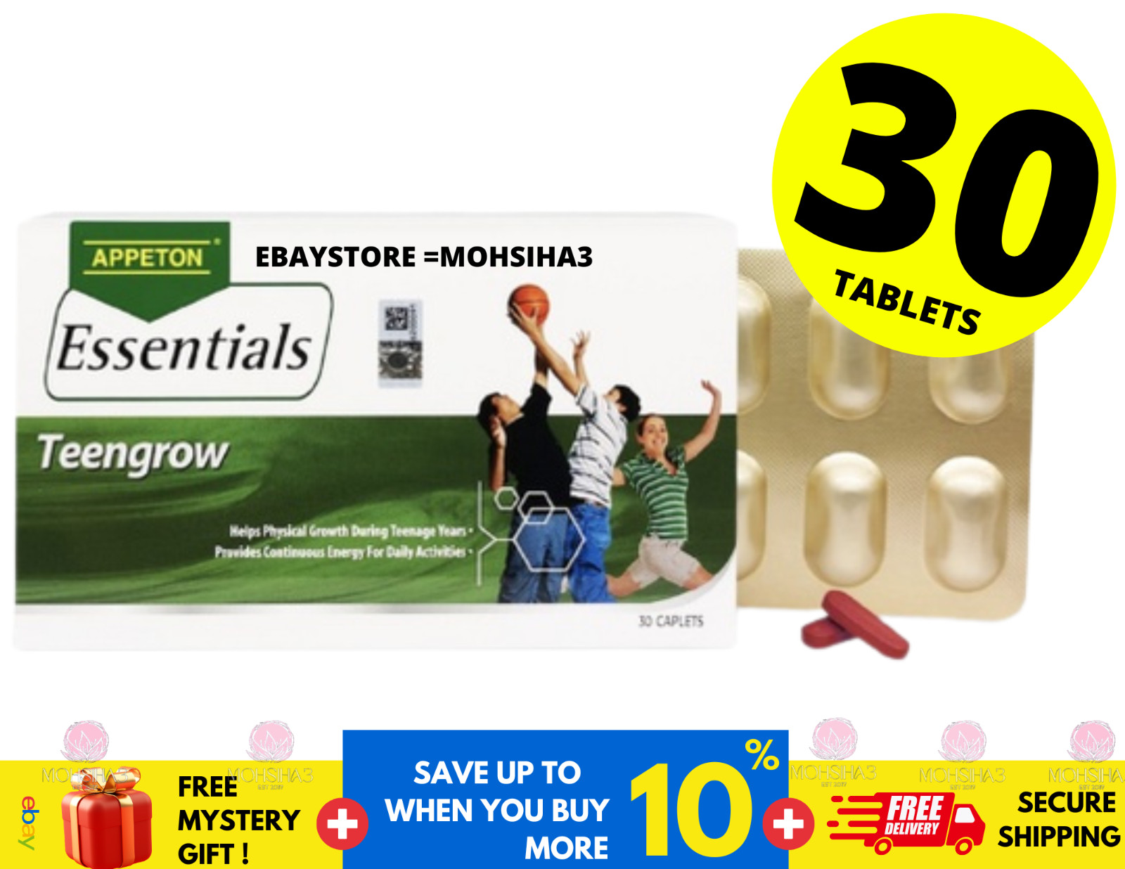 Appeton Essential Teengrow Increase Height & Growth Teenagers