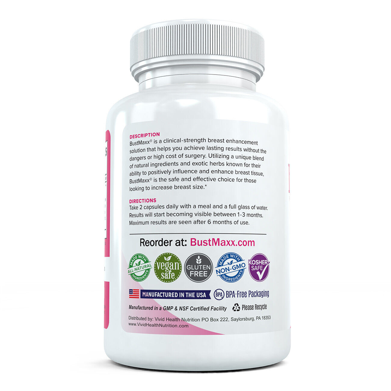 BustMaxx Classic: STRONGEST Breast Enhancement Bigger Bust Supplement boob pills
