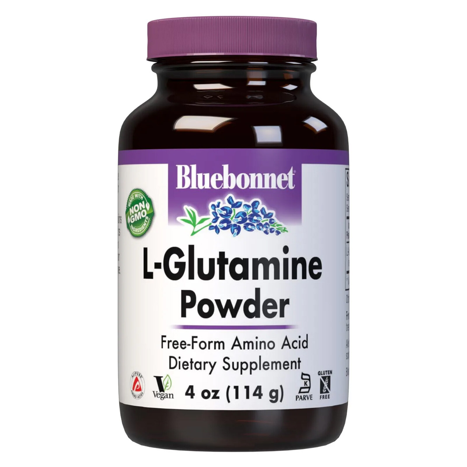 Bluebonnet L-Glutamine Powder 4 Oz Powder, free-form L-Glutamine from Ajinomoto
