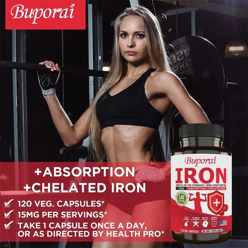 Iron Supplements 240pcs,Fight Fatigue, Relieve Anemia,Supporting Red Blood Cells
