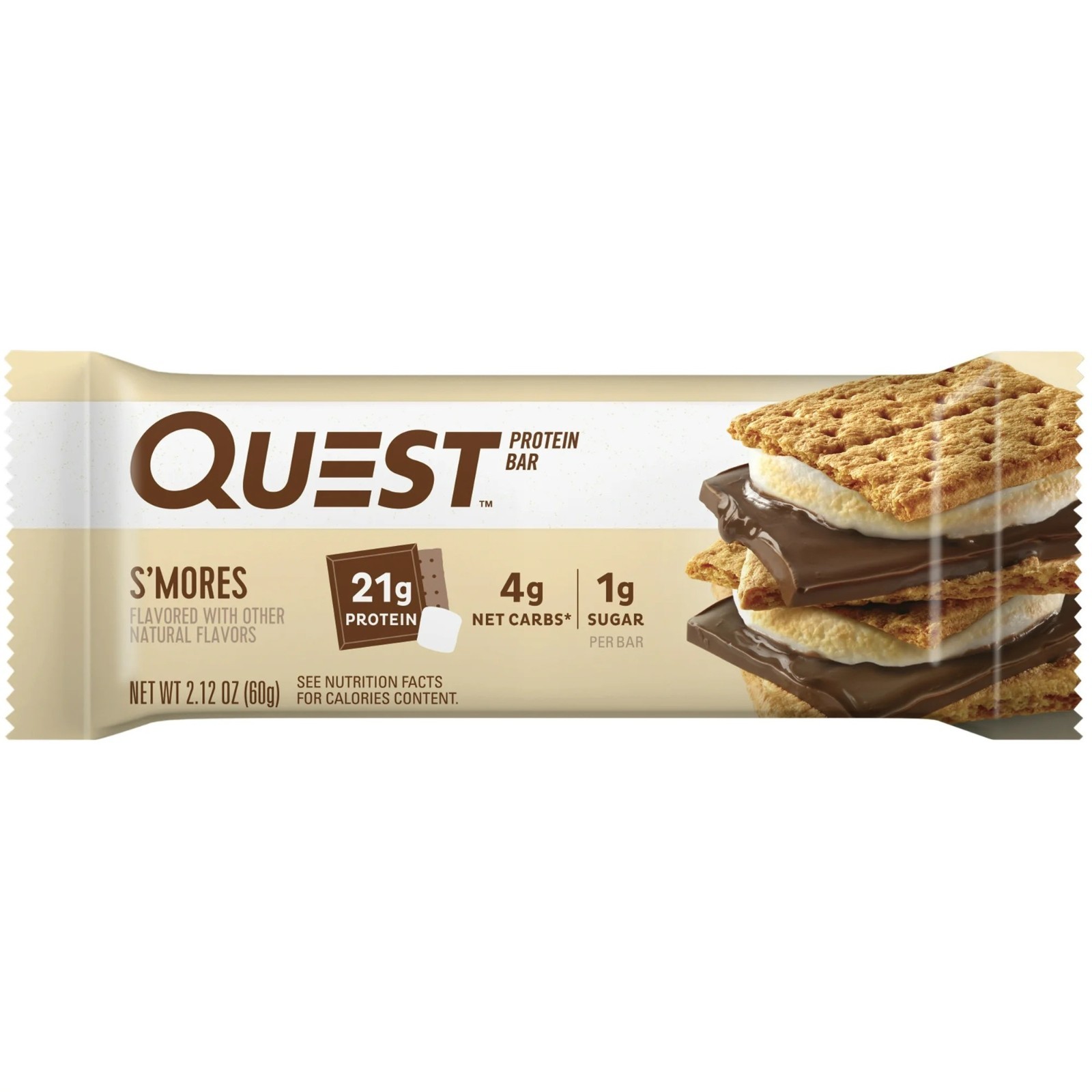 QUEST S’mores Protein Bars Natural Flavors- 4 Bars in a Box