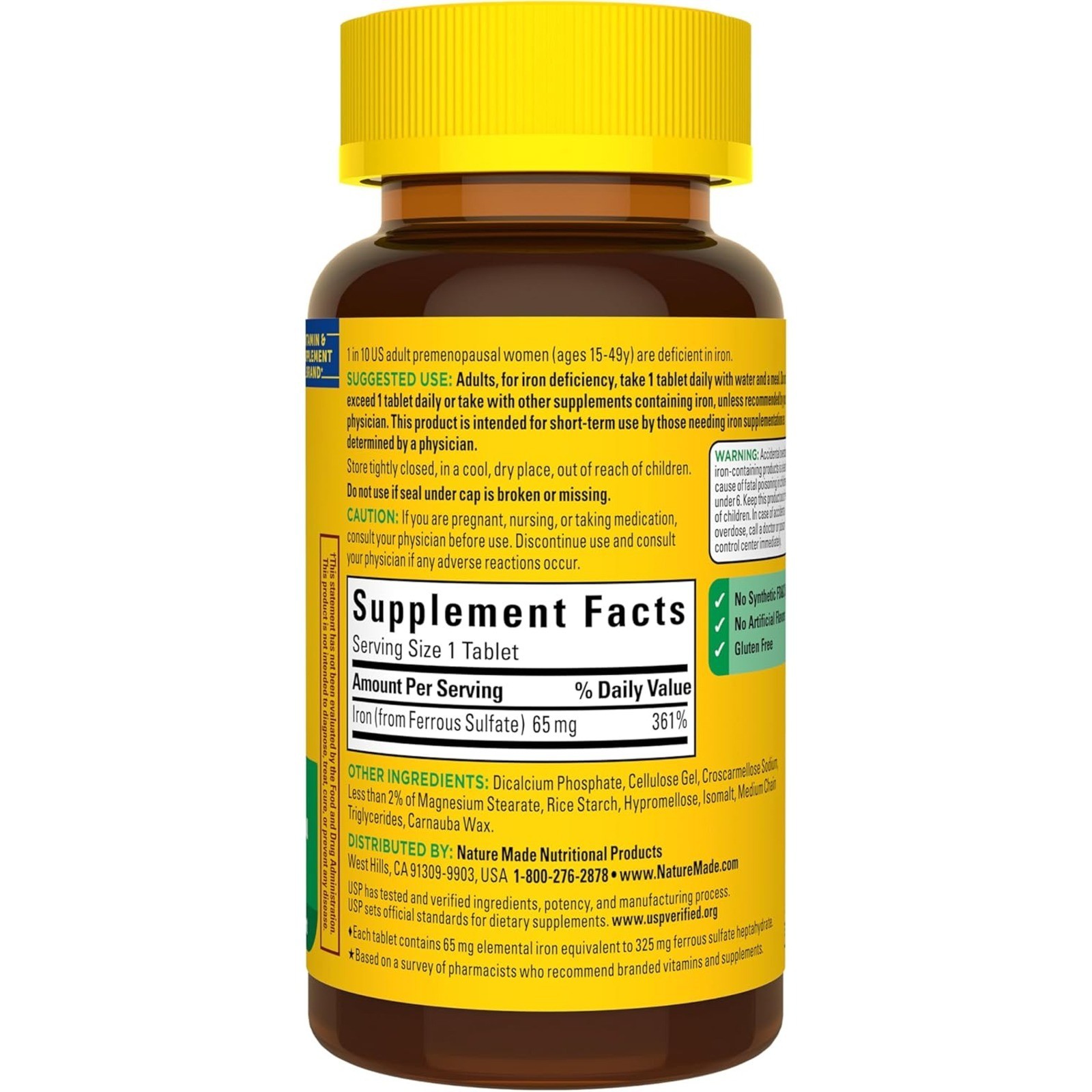 180 Tabletas De Hierro 65mg Con Vitaminas Mejor Pastillas Para Mujeres Y Hombres
