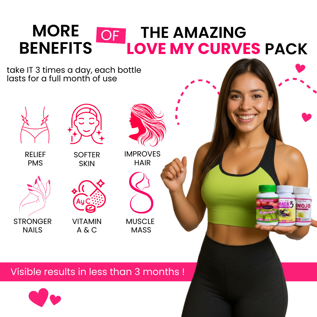 BIGGER BUTT, BREAST & WIDER HIPS : Aguaje Curvy Fruit + Maca Root + Fennel Pills