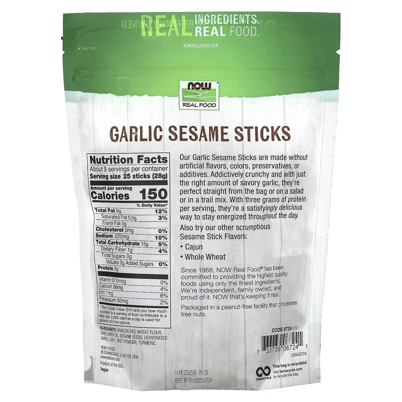 Garlic Sesame Sticks, 9 oz (255 g)