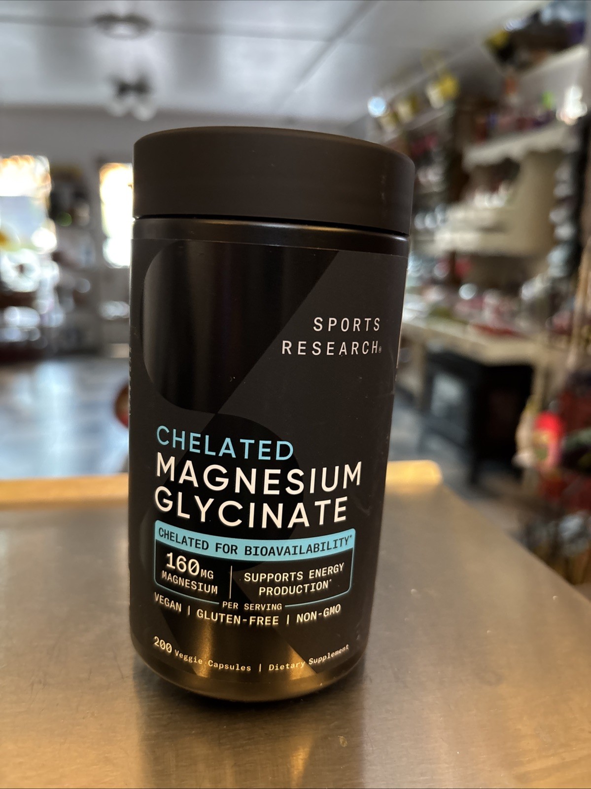 Sports Research Magnesium Glycinate 160mg Energy Support 200 Veggie Caps