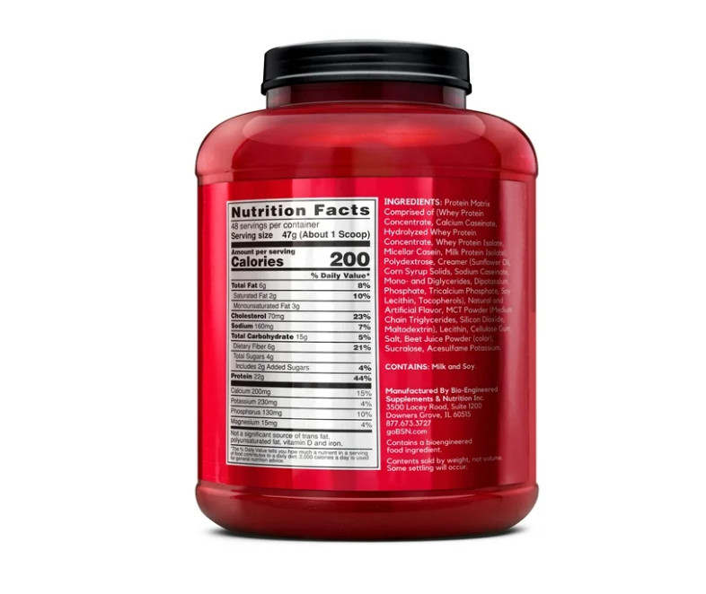 BSN Syntha-6 Protein Powder, Strawberry Milkshake, 5 lb