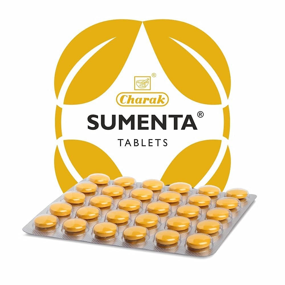Charak Sumenta Tablets Pack of 4 Total 120 Count Herbal Wellness Support