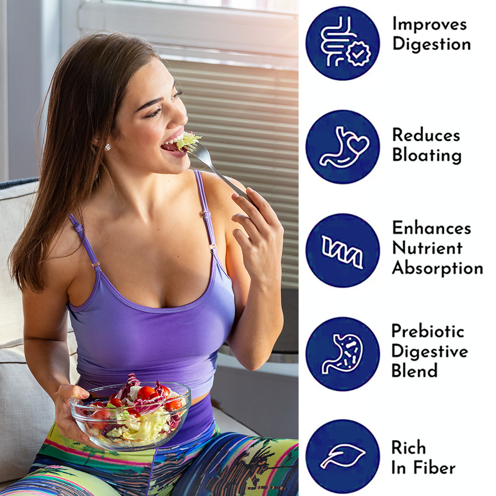 Probiotic + Prebiotic Fiber Gummy, Digestive + Gut Health Supplement 60 Gummies