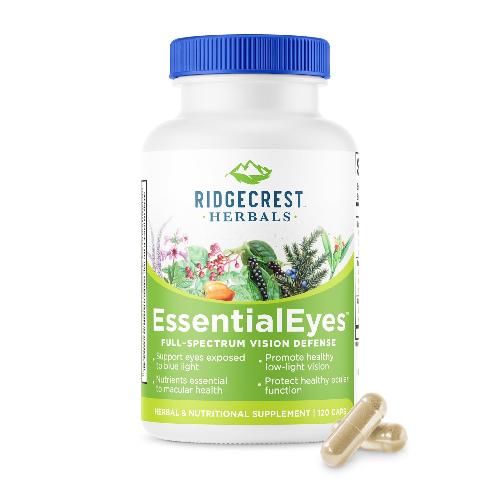 Ridgecrest Herbals EssentialEyes, Natural Eye Vitamin Supplements, Contains L…