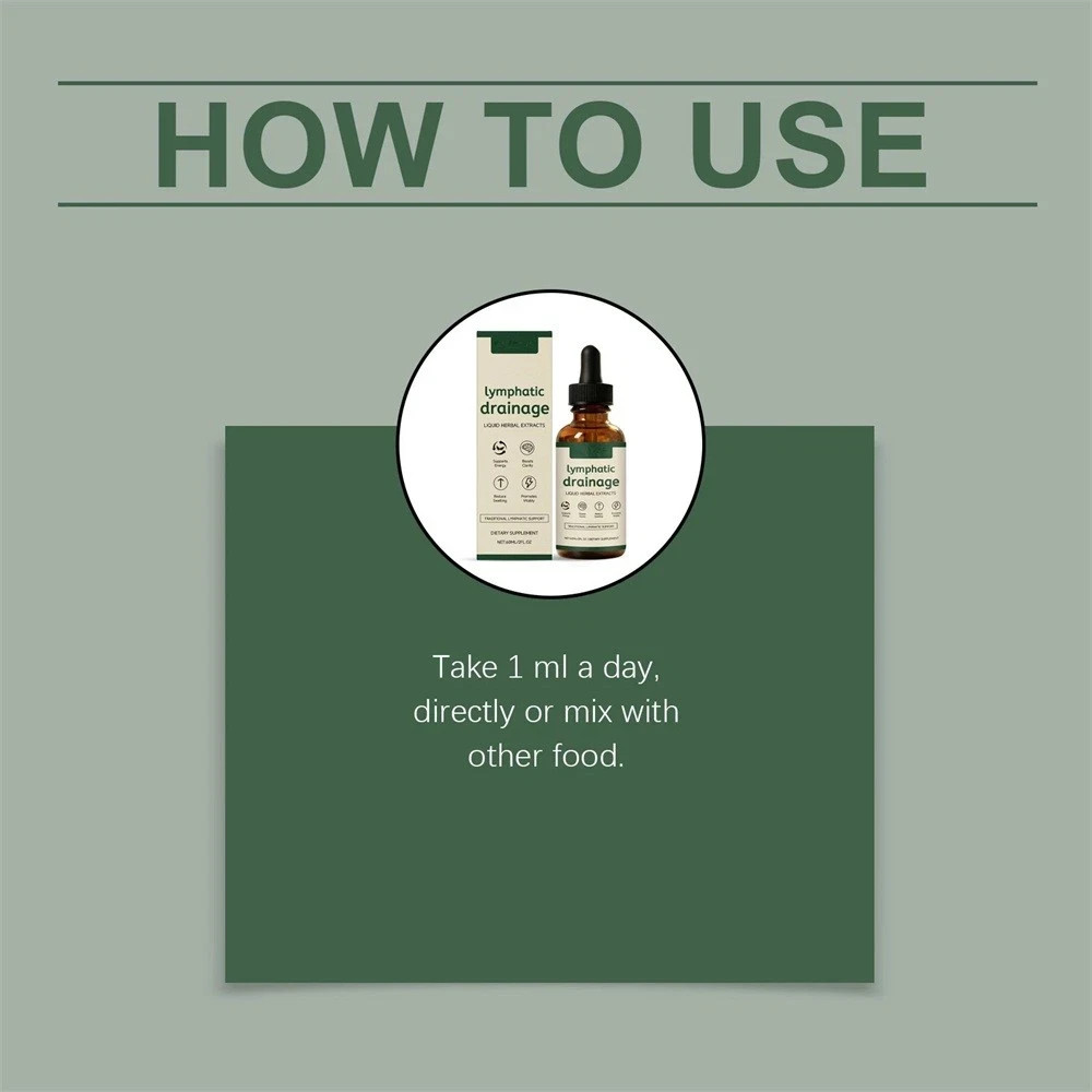 60ml Lymphatic Drainage Drops,Lymphoria, for Detox Bloat Relief & Immune Support