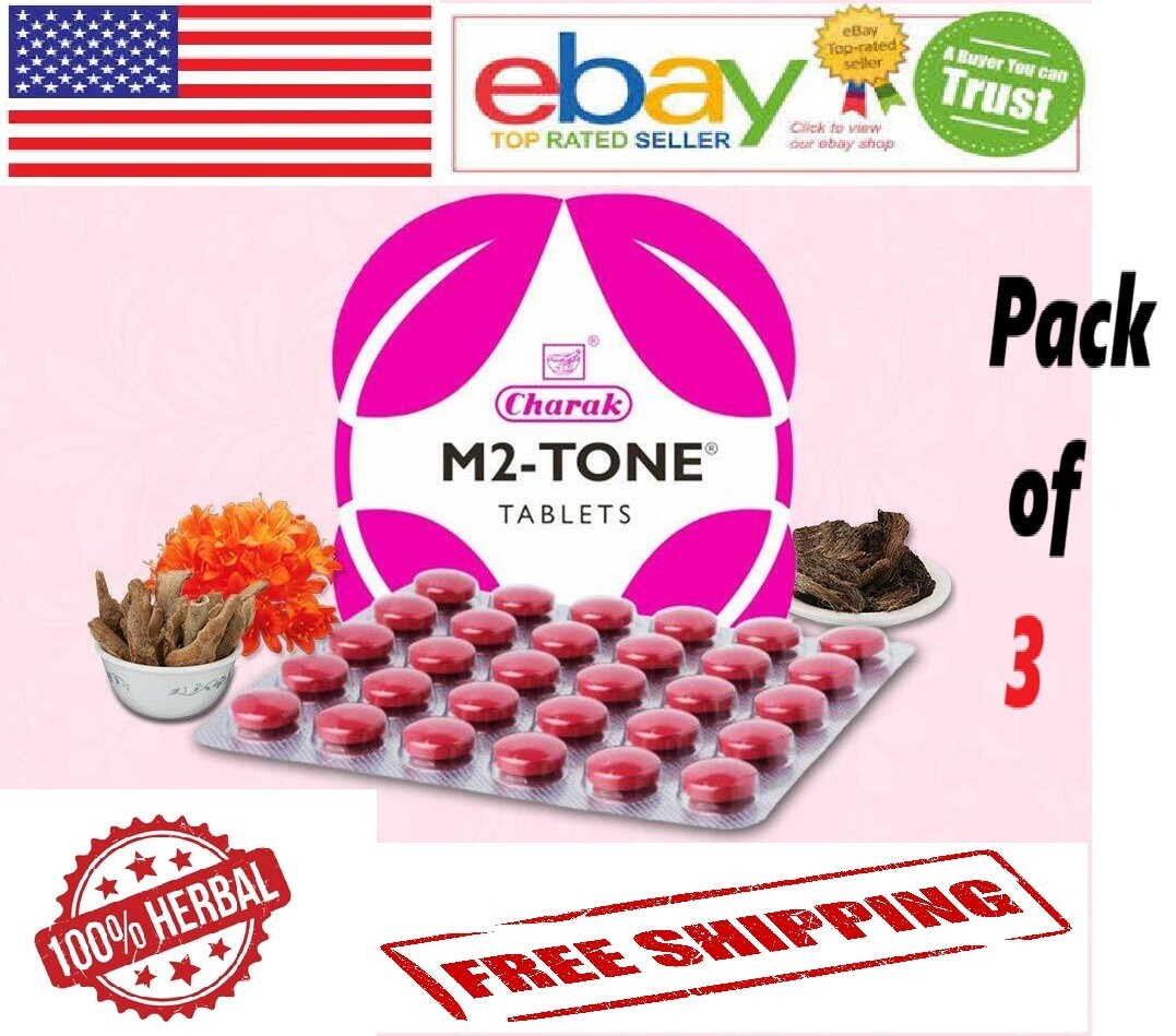 3X Charak M2 Tone 30 Tabs Each For Women Overall Health With Long Expiry