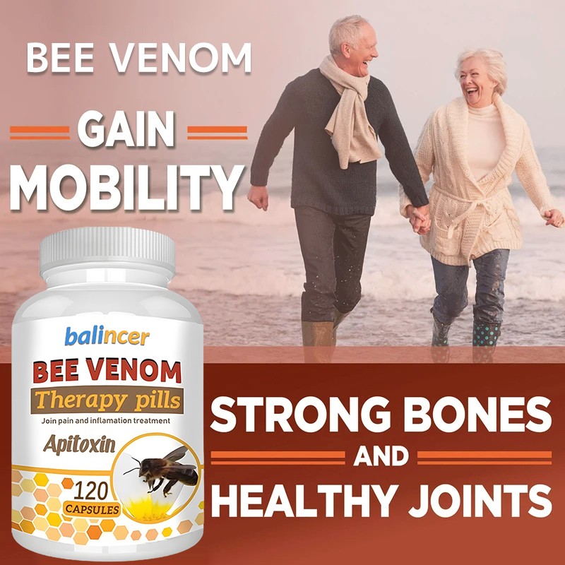 30-120pc Bee Venom Capsules Pain Relief Joint Health Support Reduce Inflammation