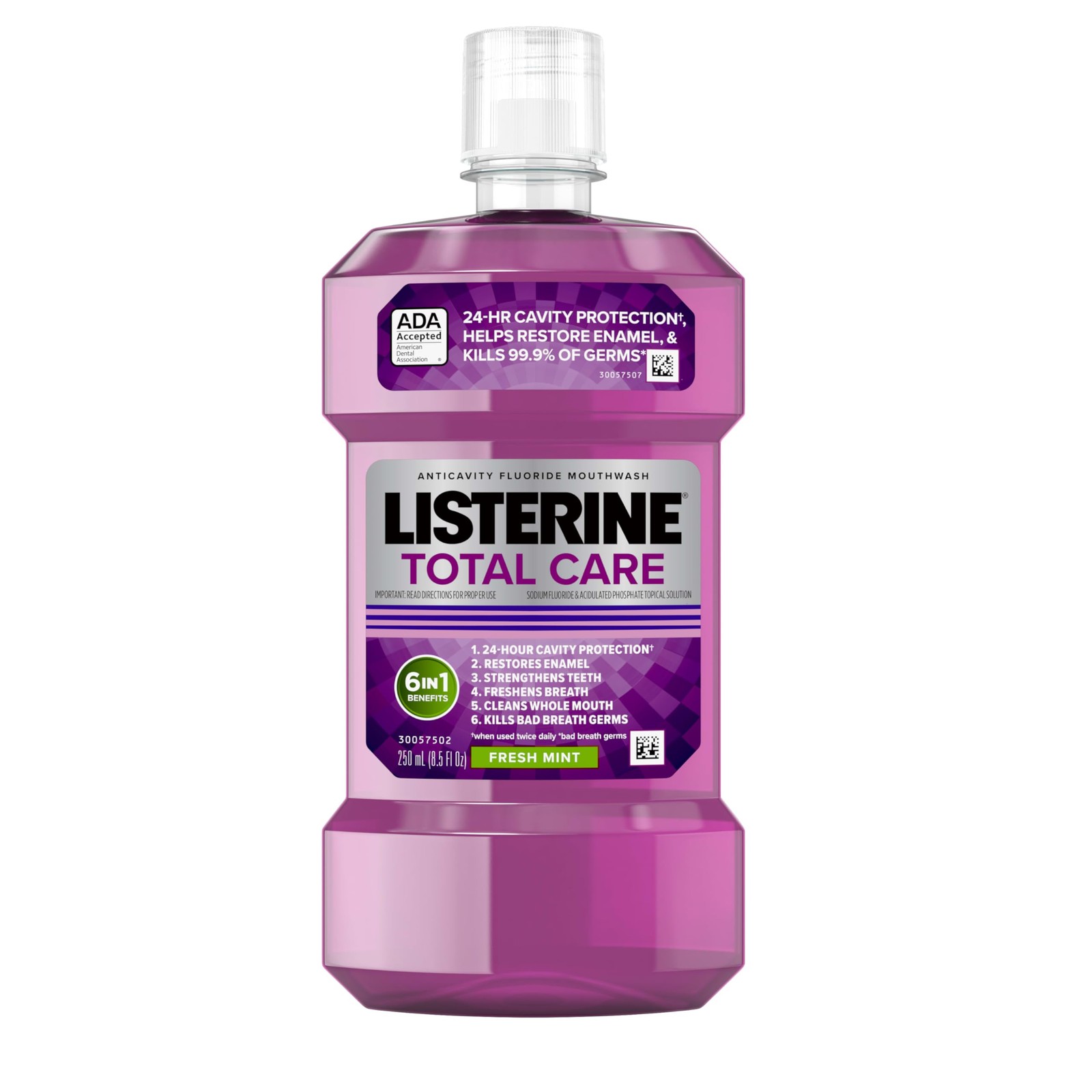 Listerine Total Care Anticavity Fluoride 8.5 Fl Oz (Pack of 1), Purple
