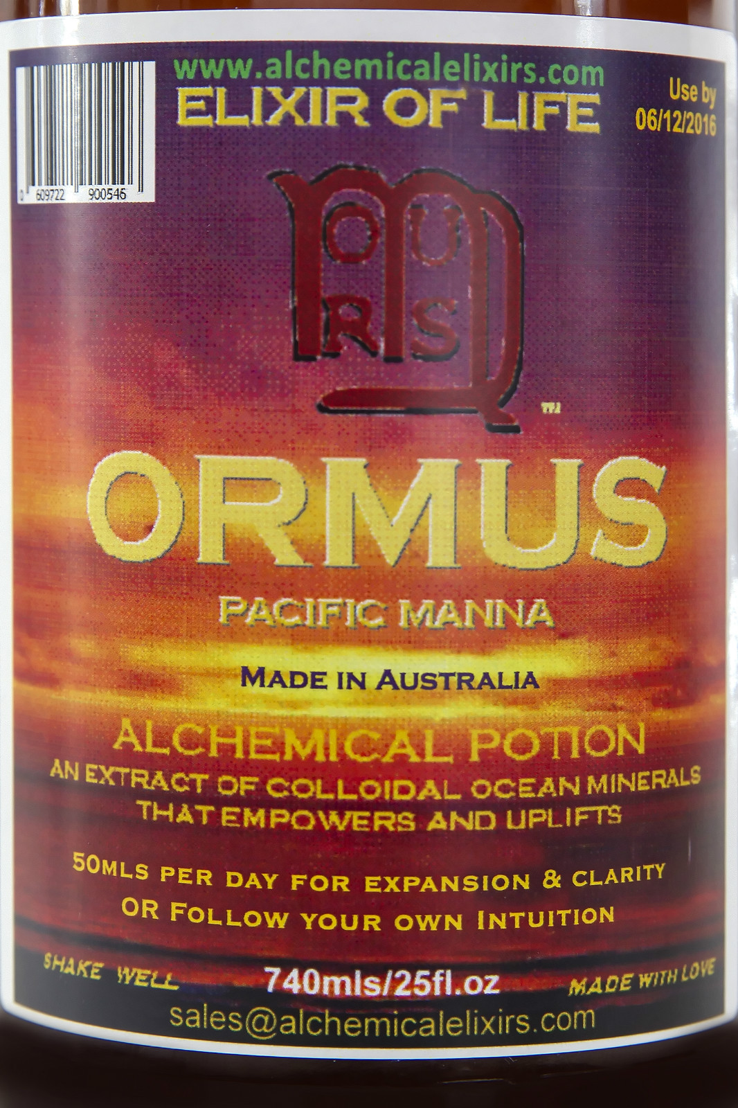 Monoatomic Gold 740ml, Ormus Gold,Anti-Ageing,Health & Joy, Ormus Gold