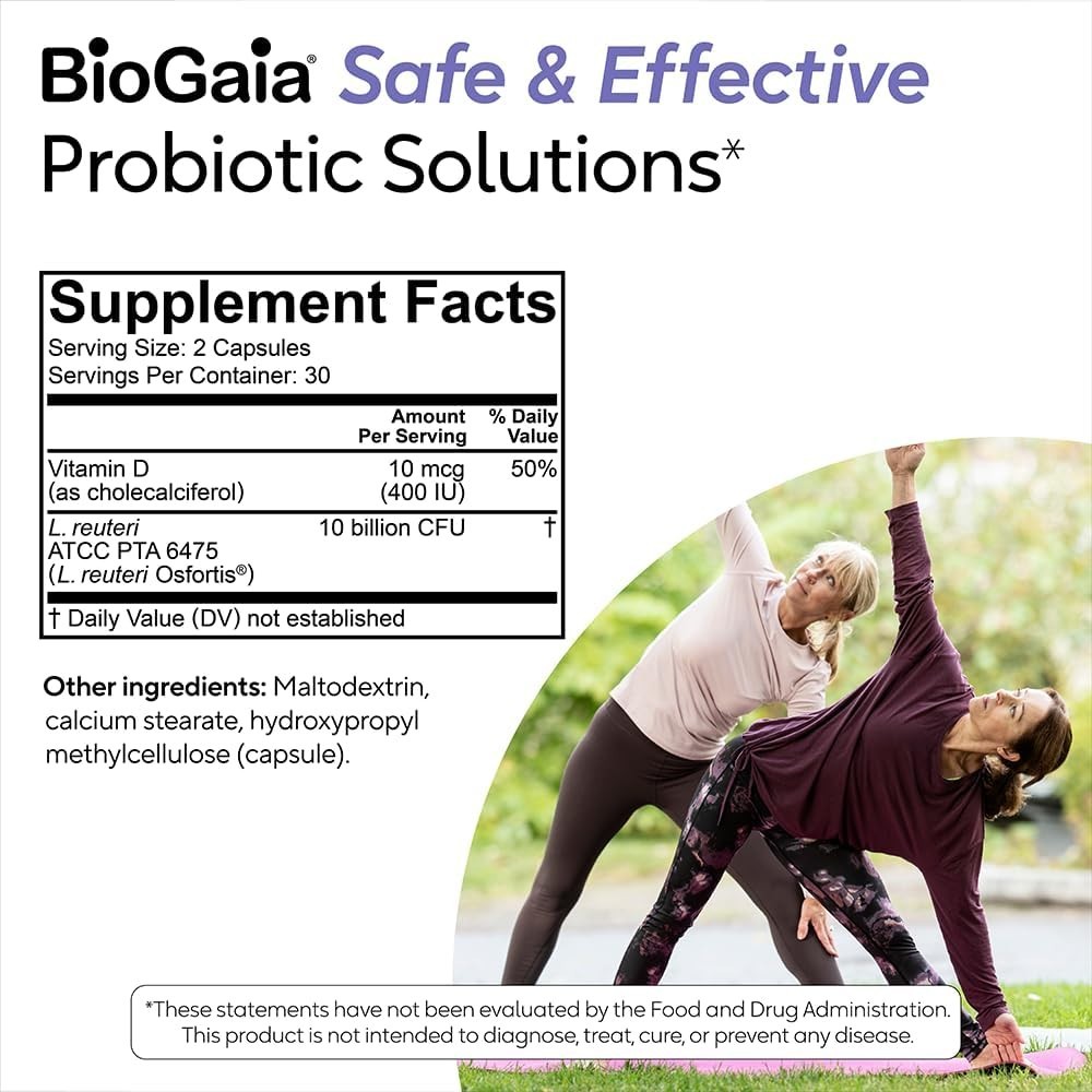 BioGaia Osfortis Women’s Probiotic Bone Immune GI Support 60 Capsules 1 Pack