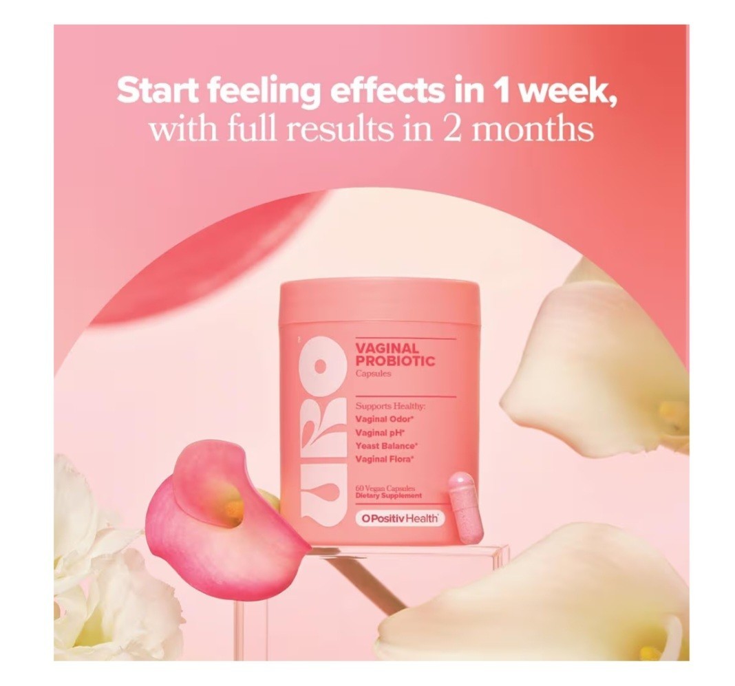 O Positiv URO Vaginal Probiotic Vegan Capsules – Pink 60ct Exp 11/14/26
