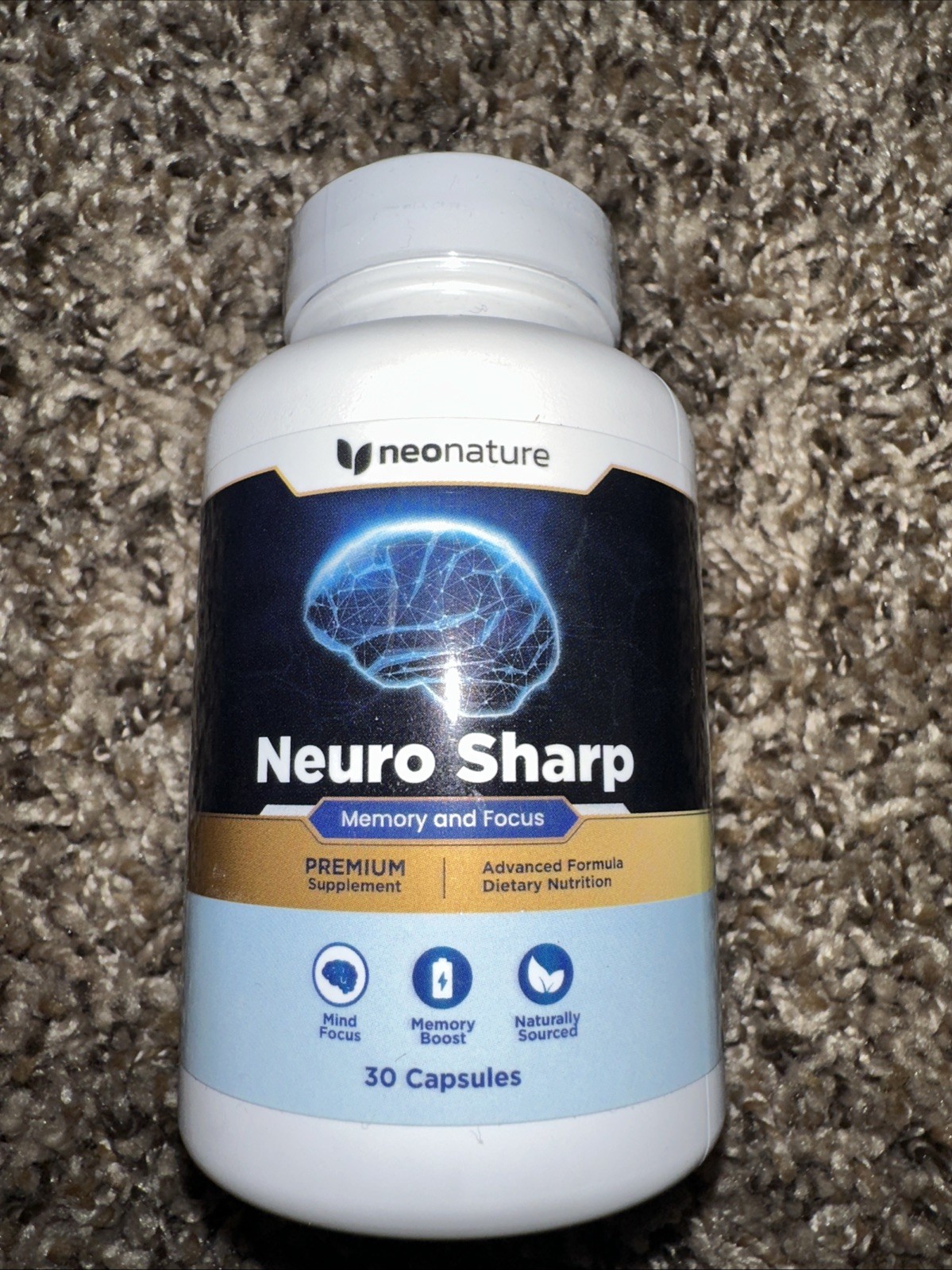 Neuro Sharp SuppleNeuroSharp All Natural Memory Focus Pills, 1 Pack, 60 Capsules