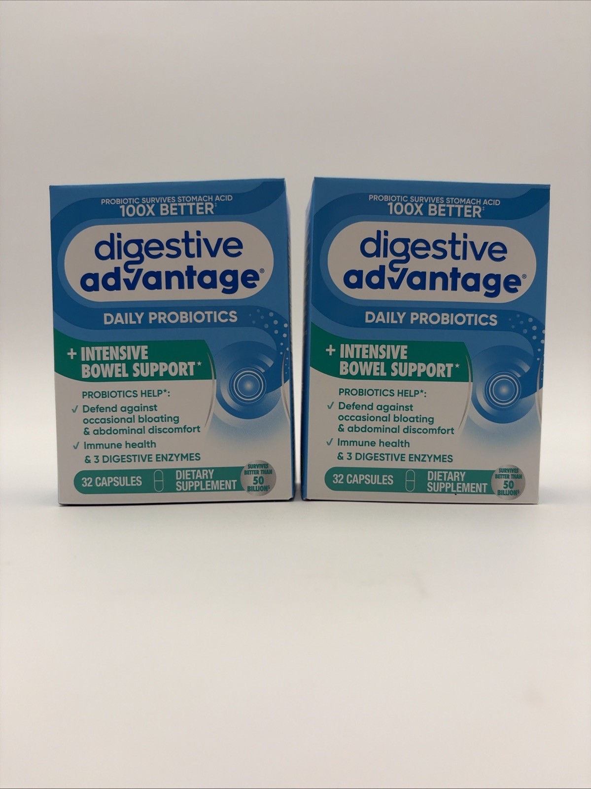 Digestive Advantage Daily Probiotics Intensive Bowel Support Exp 11/26 Lot Of 2