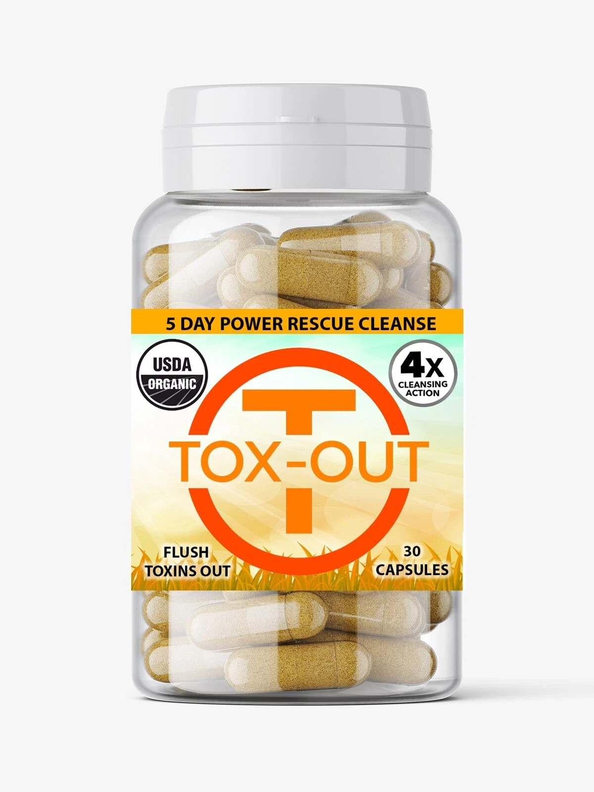 Tox-Out 5 Day Body Cleanse & Herbal Detox Support – 30 Capsules